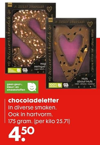 Aanbiedingen Chocoladeletter - Huismerk - Hema - Geldig van 06/11/2016 tot 05/12/2016 bij Hema