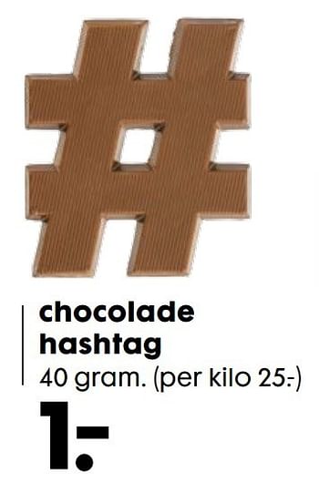 Aanbiedingen Chocolade hashtag - Huismerk - Hema - Geldig van 06/11/2016 tot 05/12/2016 bij Hema