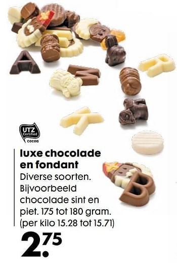 Aanbiedingen Luxe chocolade en fondant - Huismerk - Hema - Geldig van 06/11/2016 tot 05/12/2016 bij Hema