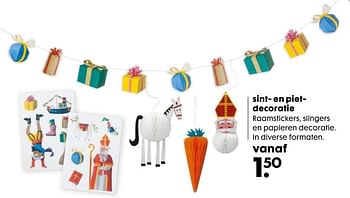 Aanbiedingen Sint­ en piet­ decoratie - Huismerk - Hema - Geldig van 06/11/2016 tot 05/12/2016 bij Hema