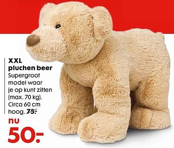Aanbiedingen Xxl pluchen beer - Huismerk - Hema - Geldig van 06/11/2016 tot 05/12/2016 bij Hema