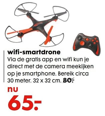 Aanbiedingen Wifi­-smartdrone - Huismerk - Hema - Geldig van 06/11/2016 tot 05/12/2016 bij Hema