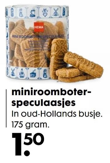 Aanbiedingen Miniroomboter­ speculaasjes - Huismerk - Hema - Geldig van 06/11/2016 tot 05/12/2016 bij Hema