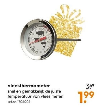 Aanbiedingen Vleesthermometer - Huismerk - Blokker - Geldig van 13/11/2016 tot 05/12/2016 bij Blokker