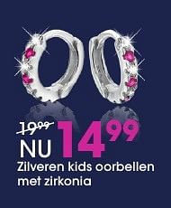 Aanbiedingen Zilveren kids oorbellen met zirkonia - Huismerk - Lucardi - Geldig van 13/11/2016 tot 05/12/2016 bij Lucardi