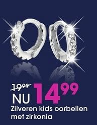 Aanbiedingen Zilveren kids oorbellen met zirkonia - Huismerk - Lucardi - Geldig van 13/11/2016 tot 05/12/2016 bij Lucardi