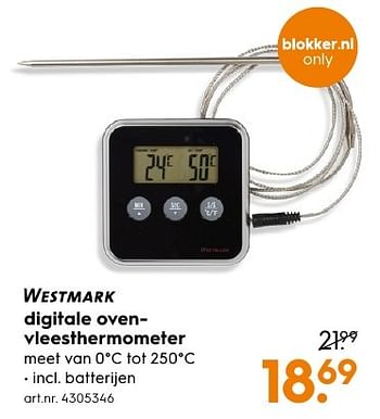 Aanbiedingen Digitale oven vleesthermometer - Westmark - Geldig van 13/11/2016 tot 05/12/2016 bij Blokker