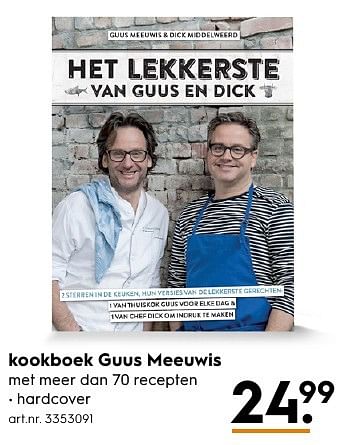 Aanbiedingen Kookboek guus meeuwis - Huismerk - Blokker - Geldig van 13/11/2016 tot 05/12/2016 bij Blokker