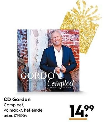 Aanbiedingen Cd gordon compleet, volmaakt - Huismerk - Blokker - Geldig van 13/11/2016 tot 05/12/2016 bij Blokker