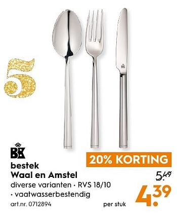 Aanbiedingen Bestek waal en amstel - Huismerk - Blokker - Geldig van 13/11/2016 tot 05/12/2016 bij Blokker