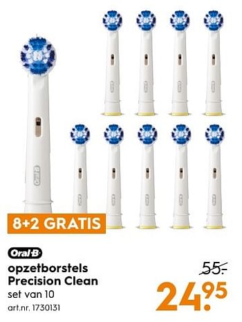 Aanbiedingen Opzetborstels precision clean - Oral-B - Geldig van 13/11/2016 tot 05/12/2016 bij Blokker