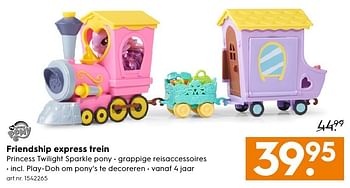 Aanbiedingen Friendship express trein - My Little Pony - Geldig van 13/11/2016 tot 05/12/2016 bij Blokker