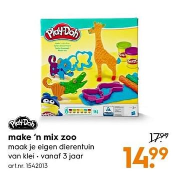 Aanbiedingen Make `n mix zoo - Play-Doh - Geldig van 13/11/2016 tot 05/12/2016 bij Blokker
