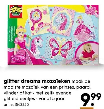 Aanbiedingen Glitter dreams mozaïeken - SES - Geldig van 13/11/2016 tot 05/12/2016 bij Blokker