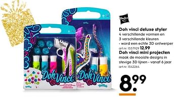 Aanbiedingen Doh vinci mini projecten - Hasbro - Geldig van 13/11/2016 tot 05/12/2016 bij Blokker