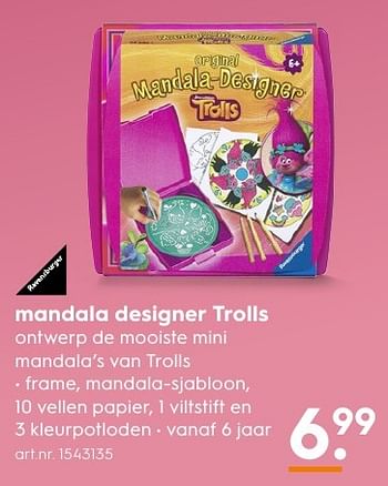 Aanbiedingen Mandala designer trolls - Dreamworks - Geldig van 13/11/2016 tot 05/12/2016 bij Blokker