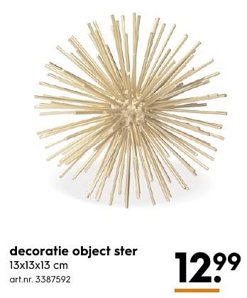 Aanbiedingen Decoratie object ster - Huismerk - Blokker - Geldig van 13/11/2016 tot 05/12/2016 bij Blokker