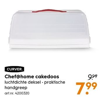 Aanbiedingen Chef@home cakedoos - Curver - Geldig van 13/11/2016 tot 05/12/2016 bij Blokker