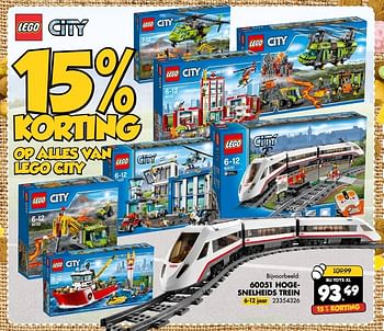 Aanbiedingen Hogesnelheids trein - Lego - Geldig van 19/11/2016 tot 05/12/2016 bij Toys XL