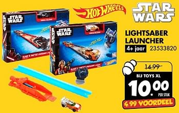 Aanbiedingen Lightsaber launcher - Hot Wheels - Geldig van 19/11/2016 tot 05/12/2016 bij Toys XL