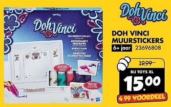 Aanbiedingen Doh vinci muurstickers - DohVinci - Geldig van 19/11/2016 tot 05/12/2016 bij Toys XL