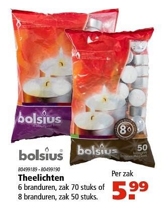 Aanbiedingen Theelichten - Bolsius - Geldig van 20/11/2016 tot 05/12/2016 bij Marskramer