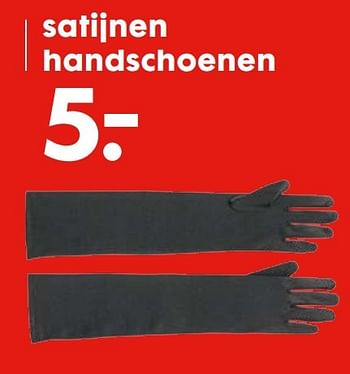 Aanbiedingen Satijnen handschoenen - Huismerk - Hema - Geldig van 20/11/2016 tot 05/12/2016 bij Hema