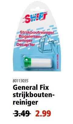 Aanbiedingen General fix strijkboutenreiniger - Huismerk - Marskramer - Geldig van 20/11/2016 tot 05/12/2016 bij Marskramer