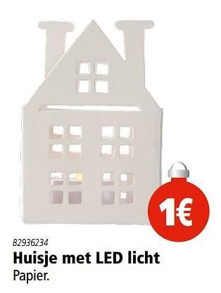 Aanbiedingen Huisje met led licht - Huismerk - Marskramer - Geldig van 20/11/2016 tot 05/12/2016 bij Marskramer