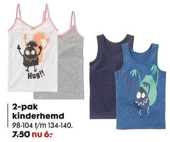 Aanbiedingen 2-pak kinderhemd - Huismerk - Hema - Geldig van 20/11/2016 tot 05/12/2016 bij Hema