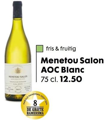 Aanbiedingen Menetou salon aoc blanc - Witte wijnen - Geldig van 20/11/2016 tot 05/12/2016 bij Hema
