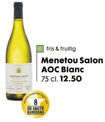 Aanbiedingen Menetou salon aoc blanc - Witte wijnen - Geldig van 20/11/2016 tot 05/12/2016 bij Hema