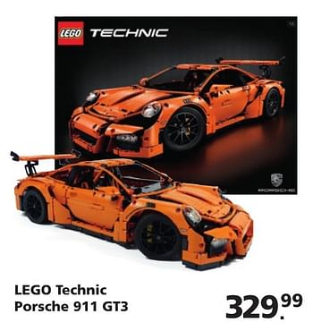 Aanbiedingen Lego technic porsche 911 gt3 - Lego - Geldig van 14/11/2016 tot 06/12/2016 bij Intertoys