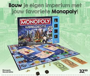 Aanbiedingen Monopoly wereld editie - Hasbro - Geldig van 14/11/2016 tot 06/12/2016 bij Intertoys