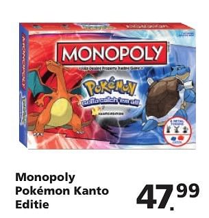 Aanbiedingen Monopoly pokémon kanto editie - Hasbro - Geldig van 14/11/2016 tot 06/12/2016 bij Intertoys