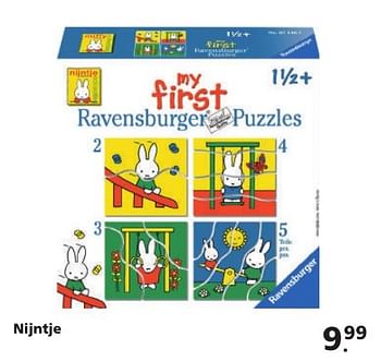 Aanbiedingen Nijntje puzzles - Ravensburger - Geldig van 14/11/2016 tot 06/12/2016 bij Intertoys