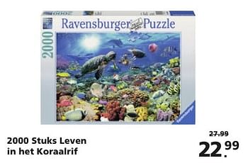 Aanbiedingen 2000 stuks leven in het koraalrif - Ravensburger - Geldig van 14/11/2016 tot 06/12/2016 bij Intertoys