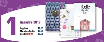 Aanbiedingen Agenda`s 2017 happinez - Huismerk - Primera - Geldig van 14/11/2016 tot 06/12/2016 bij Primera