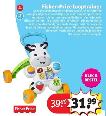 Aanbiedingen Fisher-price looptrainer - Fisher-Price - Geldig van 24/10/2016 tot 19/12/2016 bij Kruidvat