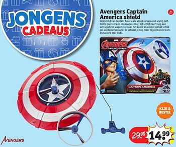 Aanbiedingen Avengers captain america shield - Avengers - Geldig van 24/10/2016 tot 19/12/2016 bij Kruidvat