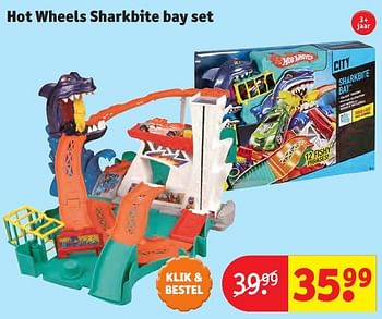 Aanbiedingen Hot wheels sharkbite bay set - Hot Wheels - Geldig van 24/10/2016 tot 19/12/2016 bij Kruidvat