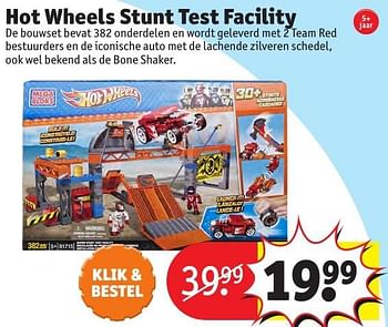 Aanbiedingen Hot wheels stunt test facility - Hot Wheels - Geldig van 24/10/2016 tot 19/12/2016 bij Kruidvat