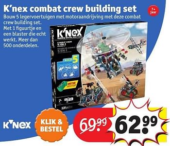 Aanbiedingen K`nex combat crew building set - K'Nex - Geldig van 24/10/2016 tot 19/12/2016 bij Kruidvat