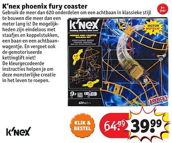 Aanbiedingen K`nex phoenix fury coaster - K'Nex - Geldig van 24/10/2016 tot 19/12/2016 bij Kruidvat