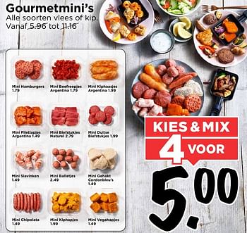 Aanbiedingen Gourmetmini`s - Huismerk Vomar - Geldig van 27/11/2016 tot 03/12/2016 bij Vomar
