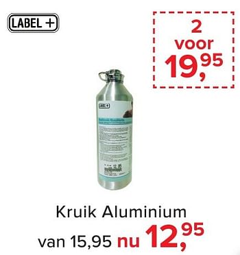 Aanbiedingen Kruik aluminium - Huismerk - Baby-Dump - Geldig van 04/11/2016 tot 11/12/2016 bij Baby-Dump