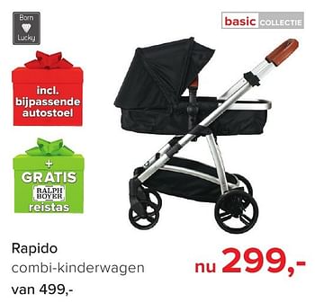 Aanbiedingen Rapido combi-kinderwagen - Born Lucky - Geldig van 04/11/2016 tot 11/12/2016 bij Baby-Dump