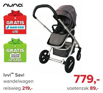 Aanbiedingen Ivvi savi wandelwagen - Nuna - Geldig van 04/11/2016 tot 11/12/2016 bij Baby-Dump