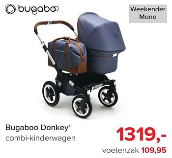 Aanbiedingen Bugaboo donkey+ combi-kinderwagen - Bugaboo - Geldig van 04/11/2016 tot 11/12/2016 bij Baby-Dump