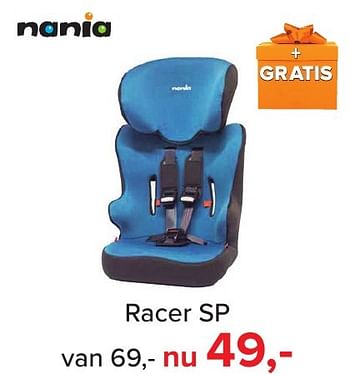 Aanbiedingen Racer sp - Nania - Geldig van 04/11/2016 tot 11/12/2016 bij Baby-Dump